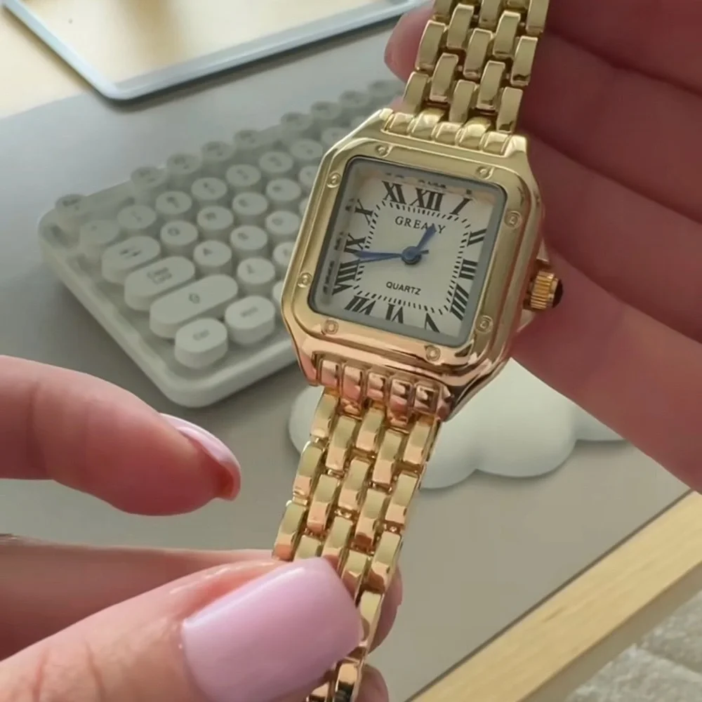 Panthere Classic Rectangle Stainless Steel
Gold Watch - Picture 2 of 9